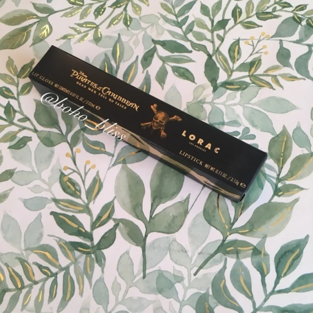 LORAC | Pirates of the Caribbean Ahoy-matey Lipstick Lipgloss Duo Blue NWT